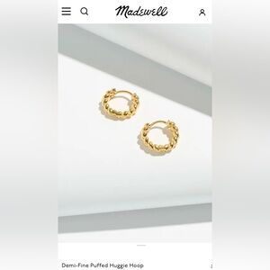 Madewell Demi-Fine Huggie Hoop Earrings